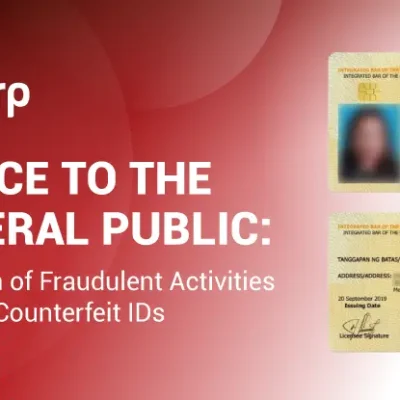 Notice to the Public: Using of Fake ID for Fraudulent Activity