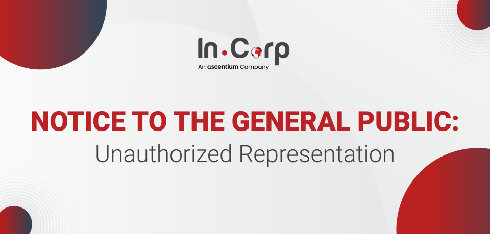 Notice to the General Public Unauthorized Representation Notice to the General Public Unauthorized Representation
